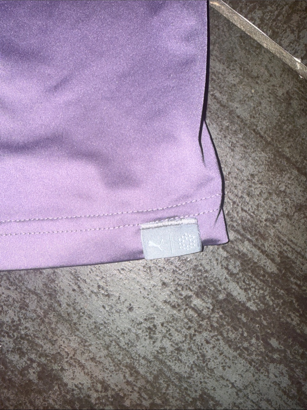 Puma Men's Purple Polo with Horizontal Stripe Accents - Picture 5 of 5